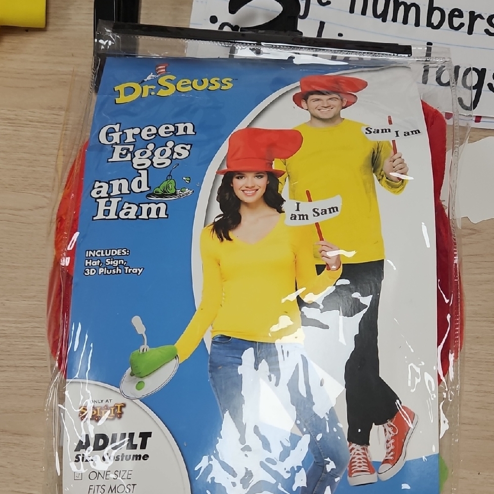 Dr. Seuss Green Eggs and Ham Costume - Yellow, Red, Blue, Black